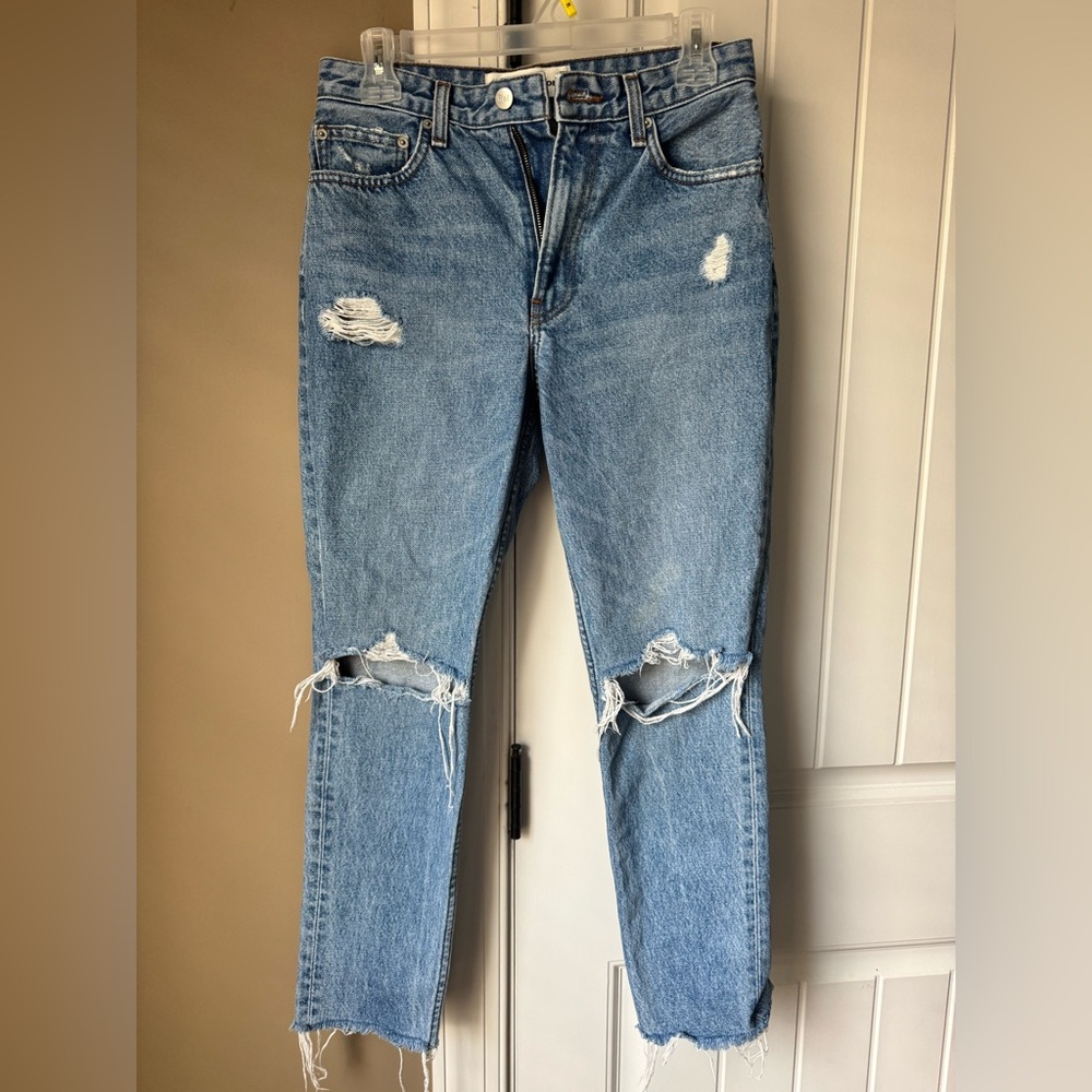 Reformation High Rise Straight cigarette style Jeans Petite 27 short